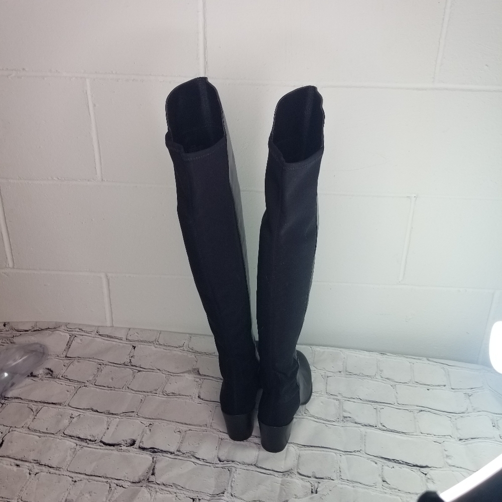 Stuart Weitzman Harper 60 black leather over the knee boots - Picture 9 of 11